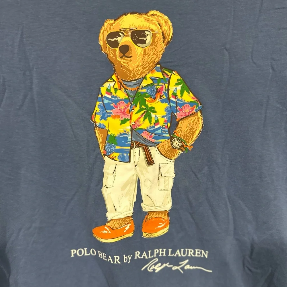 POLO RALPH LAUREN Boys Color Blocked Polo Bear Tee XL 18-20 - Picture 3 of 7